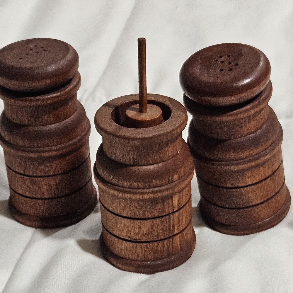 Wooden Salt and Pepper Shakers